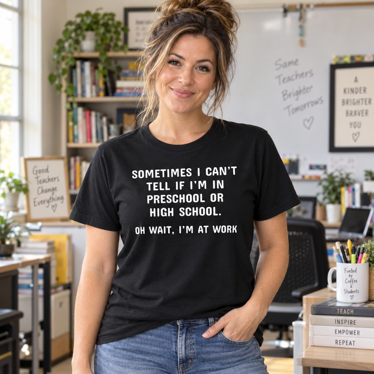 Sometimes I Can’t Tell If I’m at Work Funny Quote T-Shirt