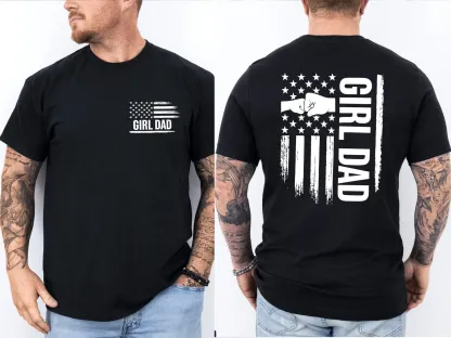 Girl Dad Crew Tee – Cool Dad Graphic T-Shirt for Proud Girl Dads & Dad-To-Be Gifts 
