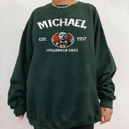 Vintage Horror Movie Characters Sweatshirt - Halloween Fan Tee