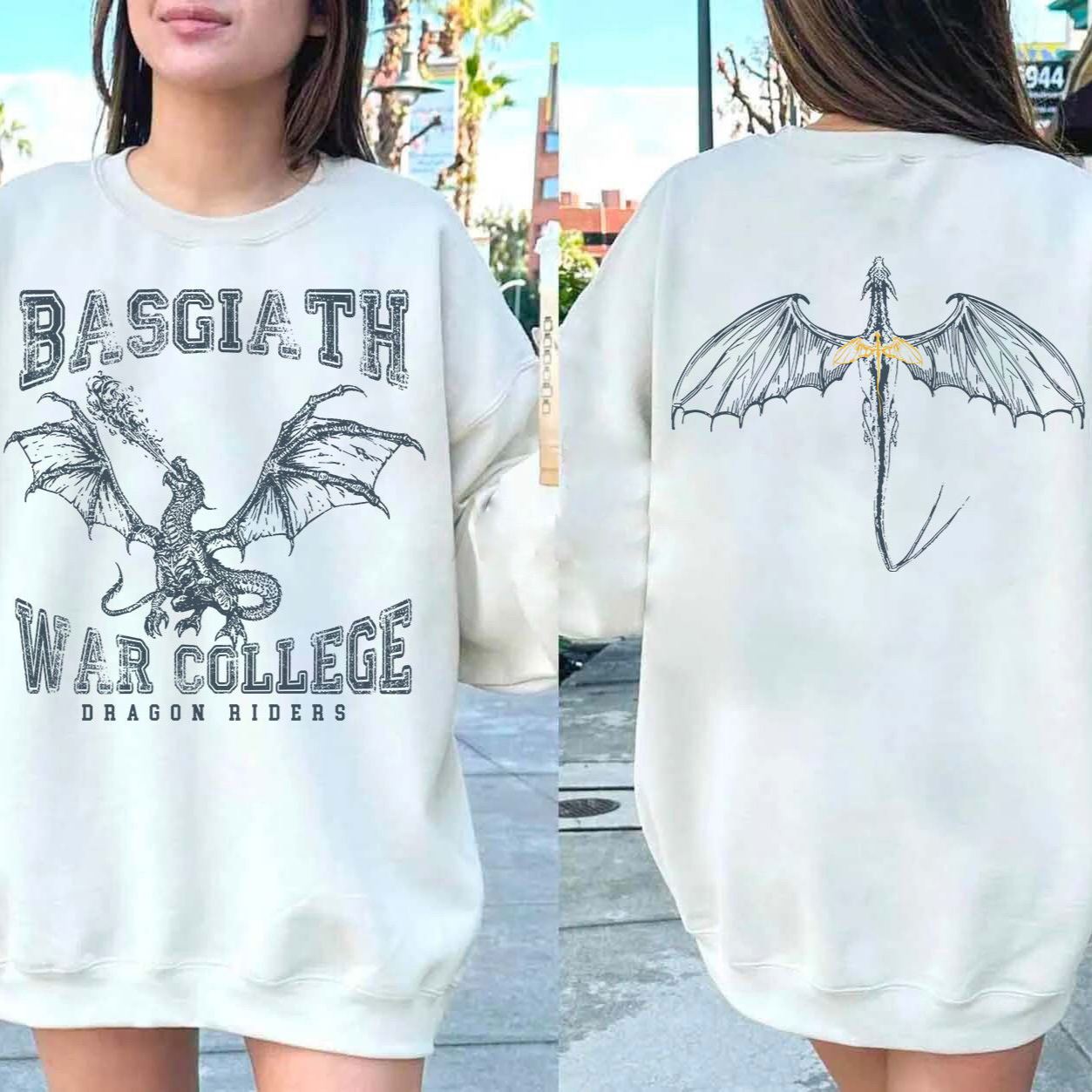Fourth Wing Basgiath College Dragon Crewneck