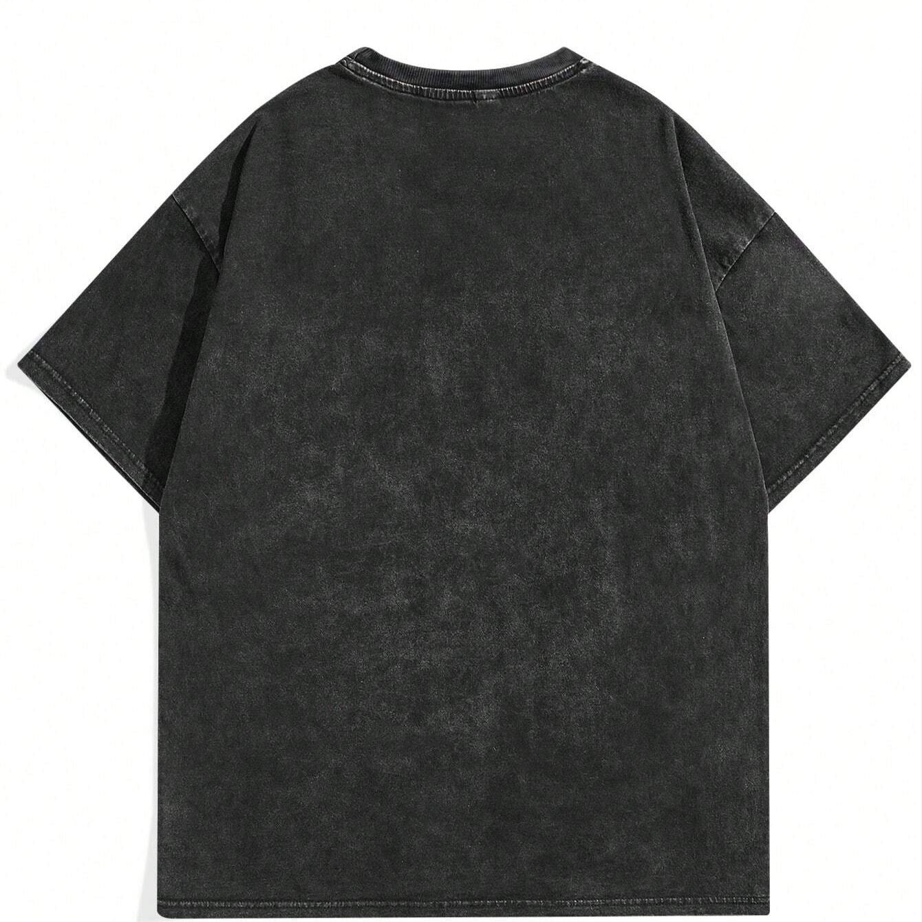 Figure & Star Print Drop Shoulder T-shirt
