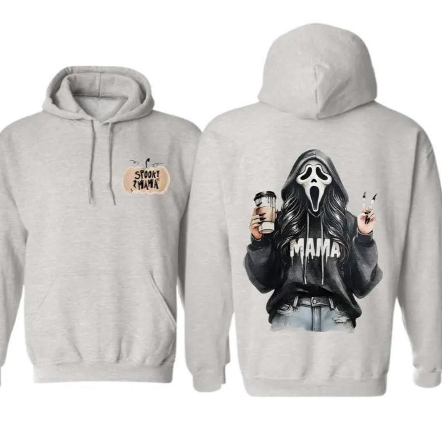 Mom's Ghost Coffee Halloween Hoodie
