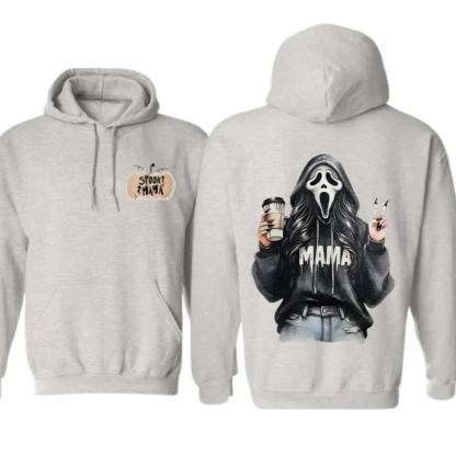 Mom's Ghost Coffee Halloween Hoodie