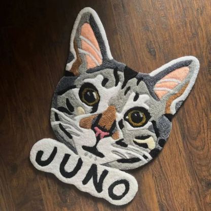 CUSTOM PET RUG - Tufted Rug - Personalised Pet Dog Portrait Rug