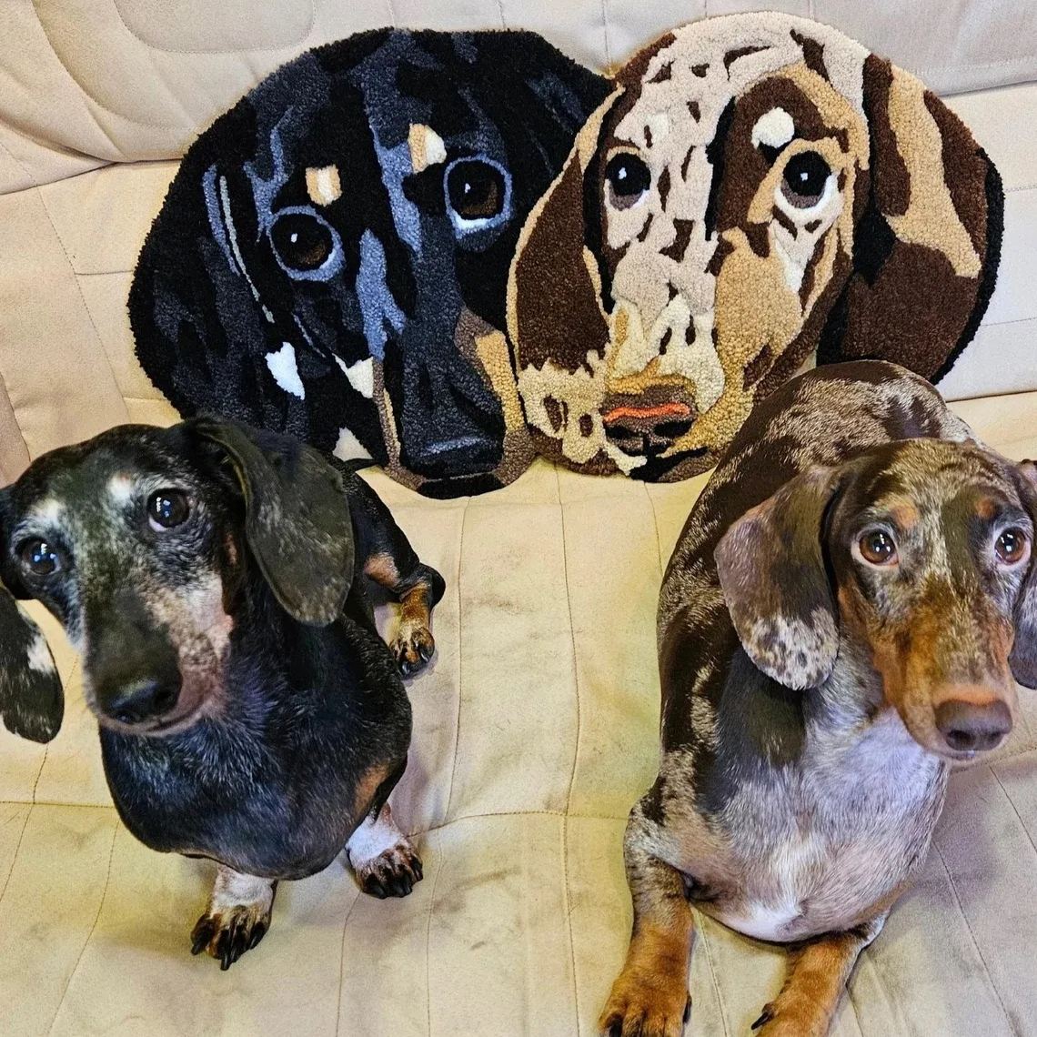 CUSTOM PET RUG - Tufted Rug - Personalised Pet Dog Portrait Rug