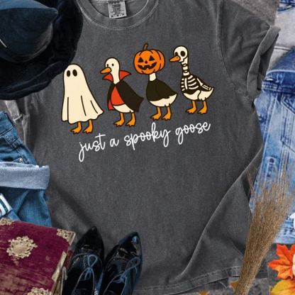 Just A Spooky Goose Halloween Sweatshirt