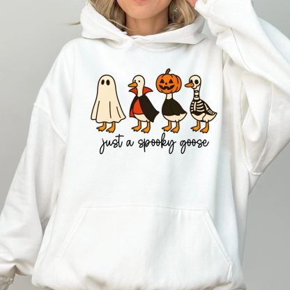 Just A Spooky Goose Halloween Sweatshirt