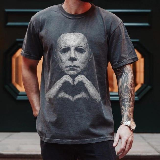Michael Myers Heart Halloween T-Shirt