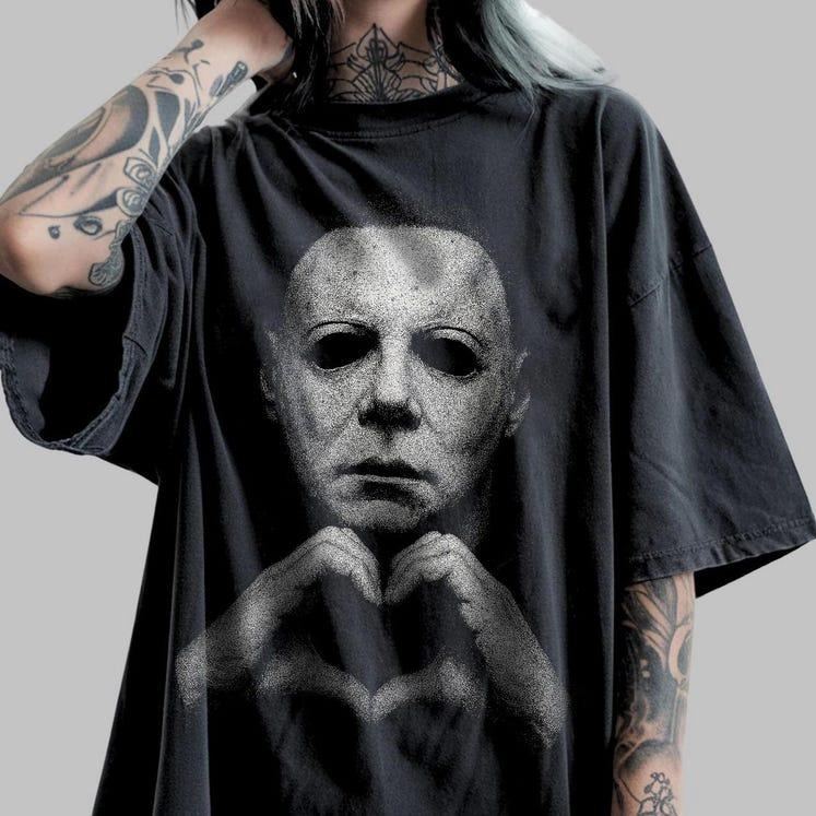 Michael Myers Heart Halloween T-Shirt