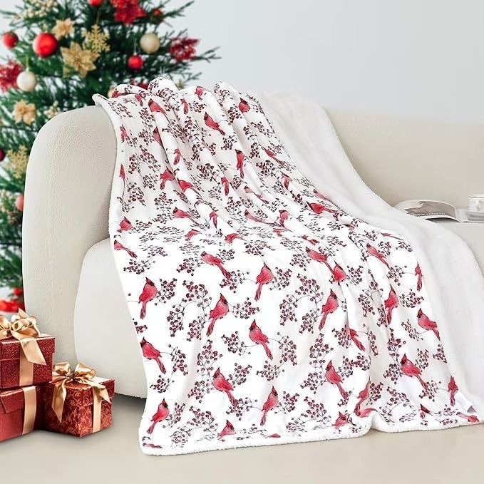 Elegant Comfort Reversible Christmas Blanket