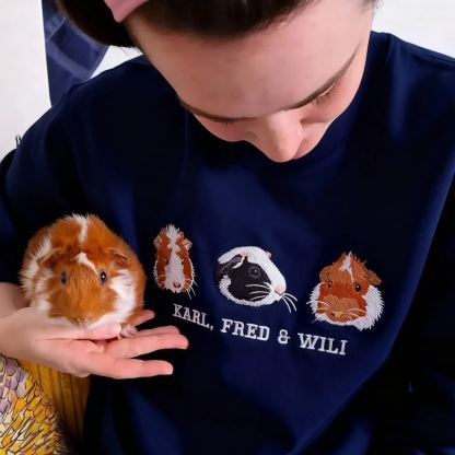 Embroidered Pet Portrait Organic Sweatshirt
