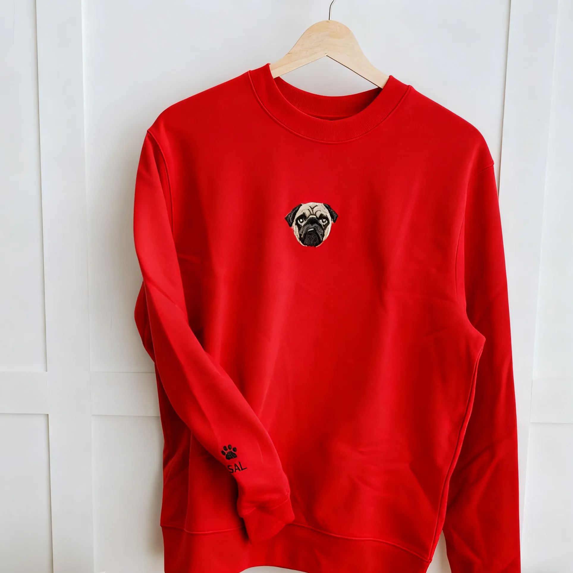 Embroidered Pet Portrait Organic Sweatshirt
