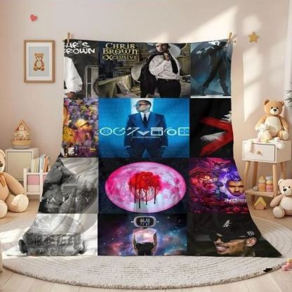 Chris Brown Album Cover Blanket