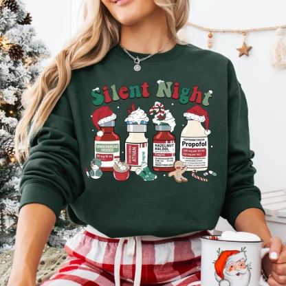 Silent Night Nurse Christmas Sweatshirt