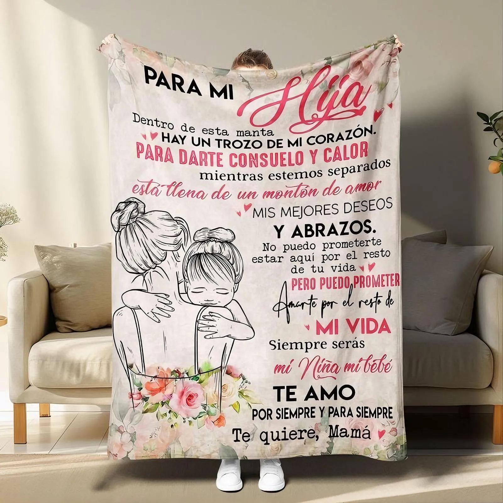 To My Daughter Para Mi Hija Te Quiere Mama Blankets