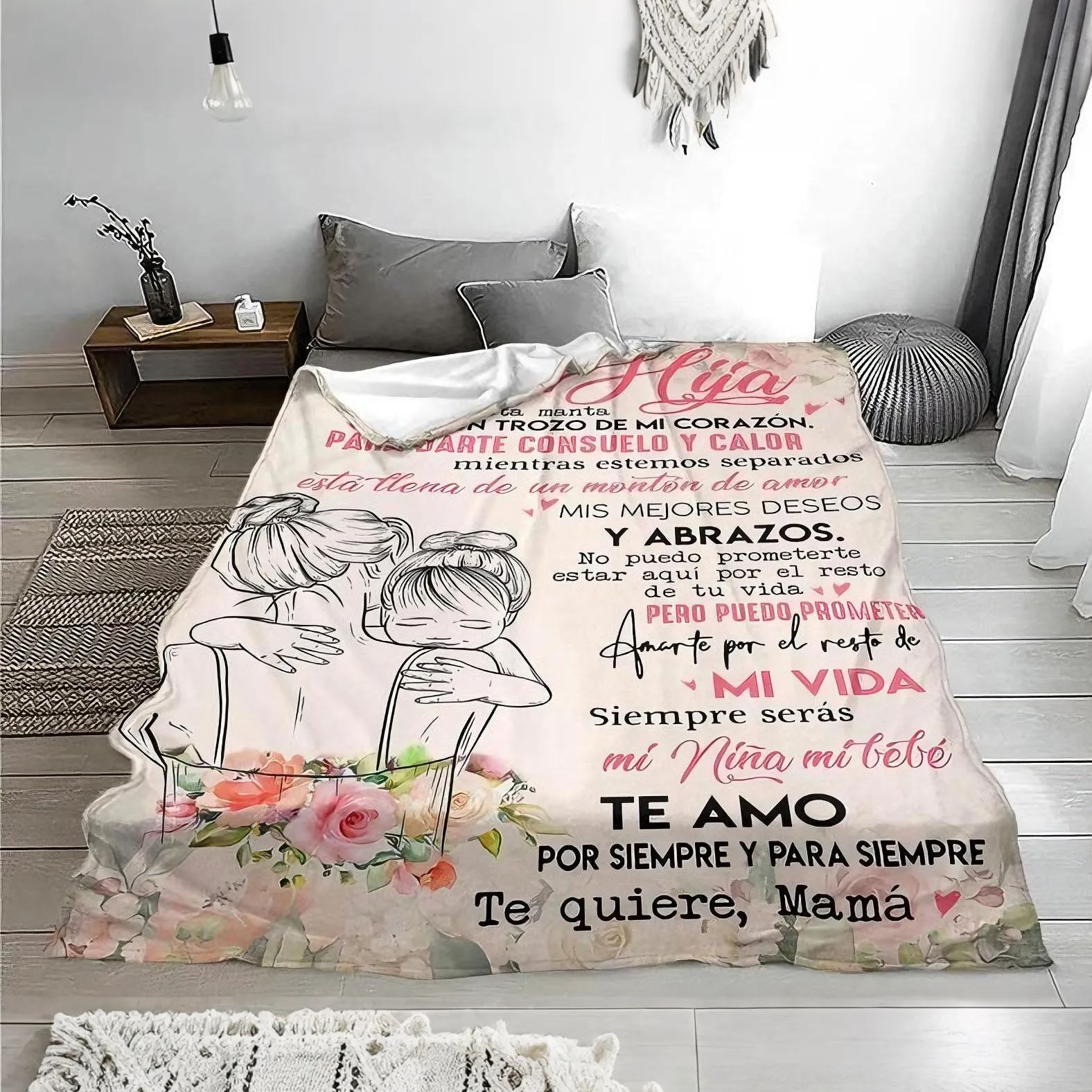 To My Daughter Para Mi Hija Te Quiere Mama Blankets