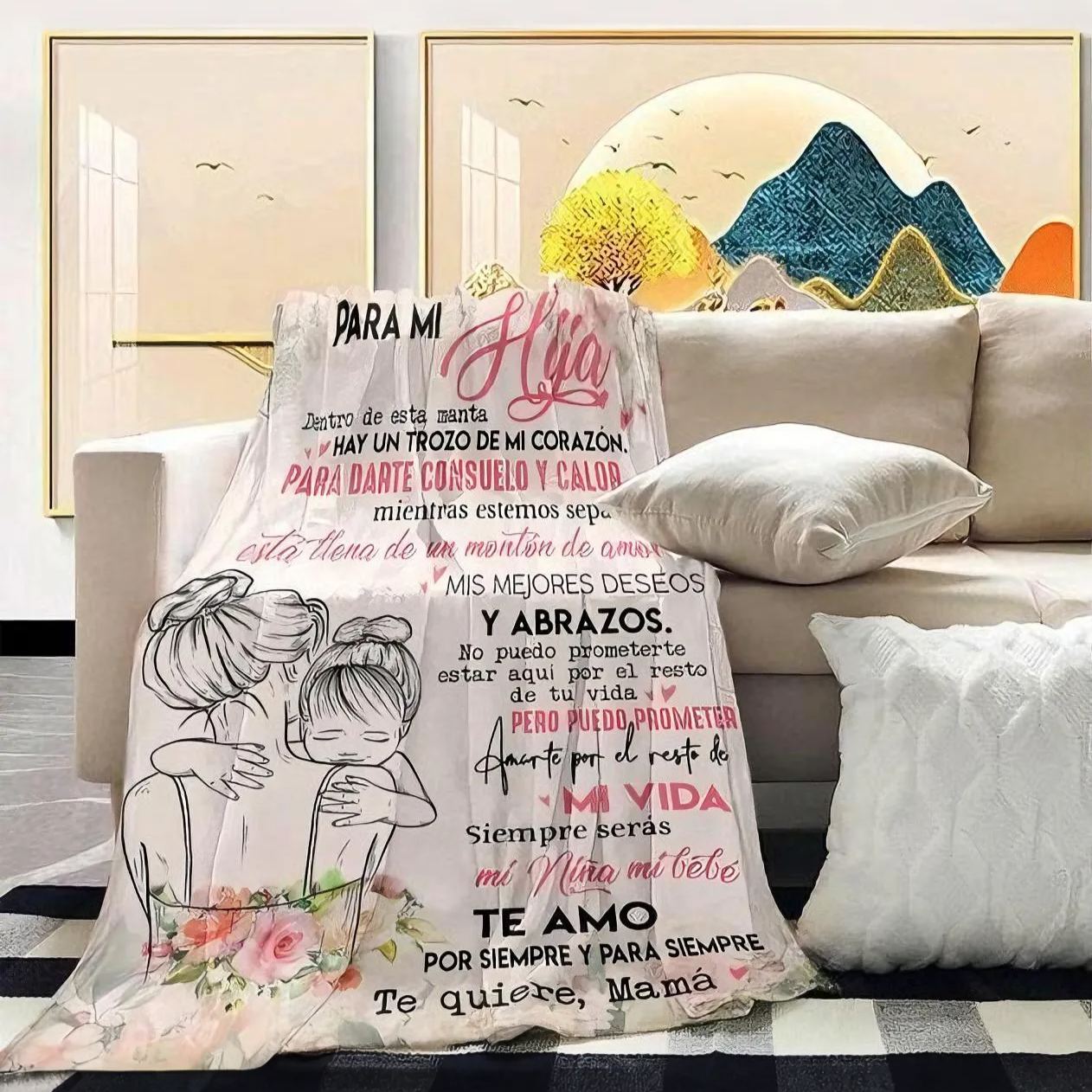To My Daughter Para Mi Hija Te Quiere Mama Blankets