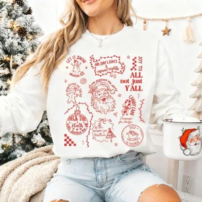 Doodle Santa Claus Liberal Values Sweatshirt