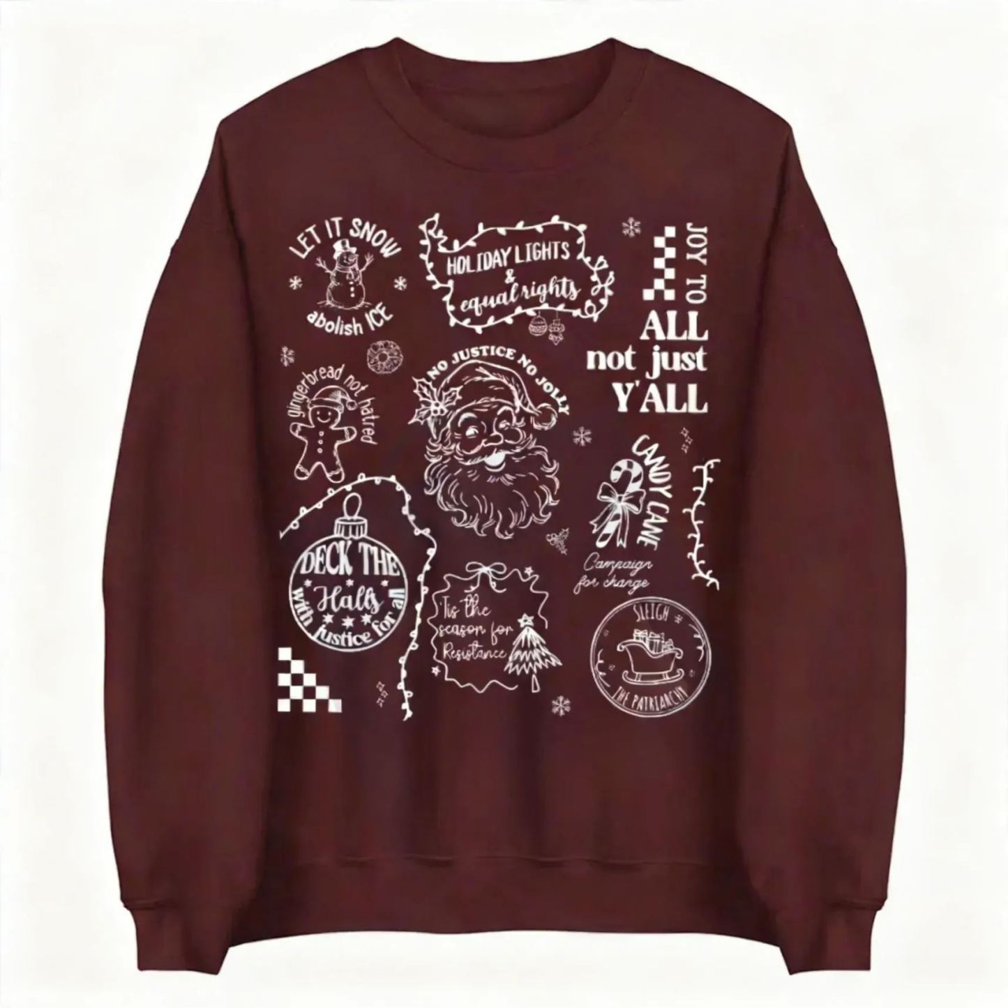 Doodle Santa Claus Liberal Values Sweatshirt