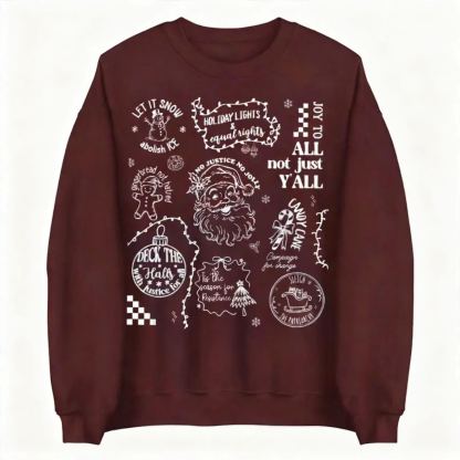 Doodle Santa Claus Liberal Values Sweatshirt