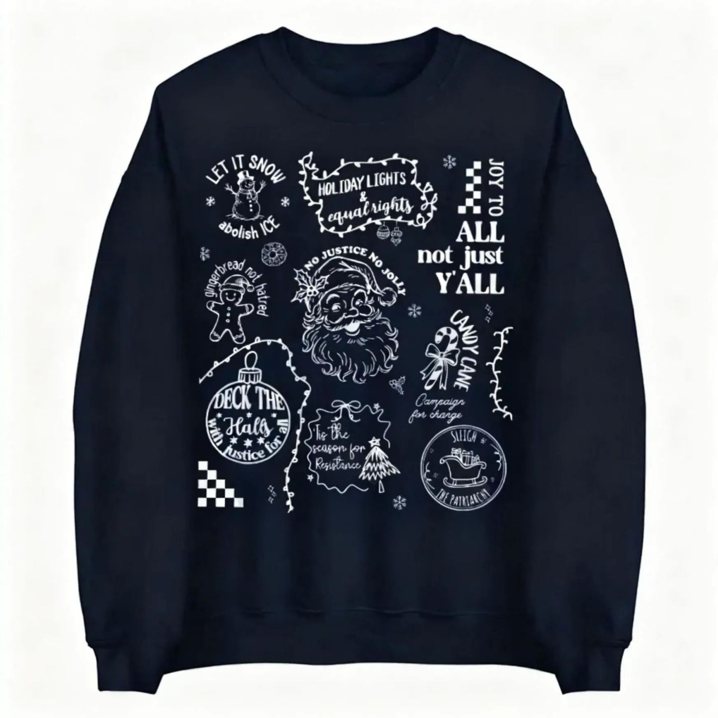 Doodle Santa Claus Liberal Values Sweatshirt