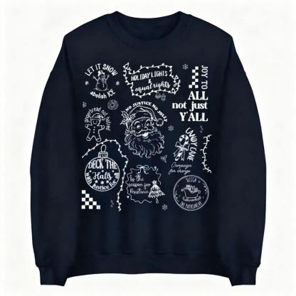 Doodle Santa Claus Liberal Values Sweatshirt