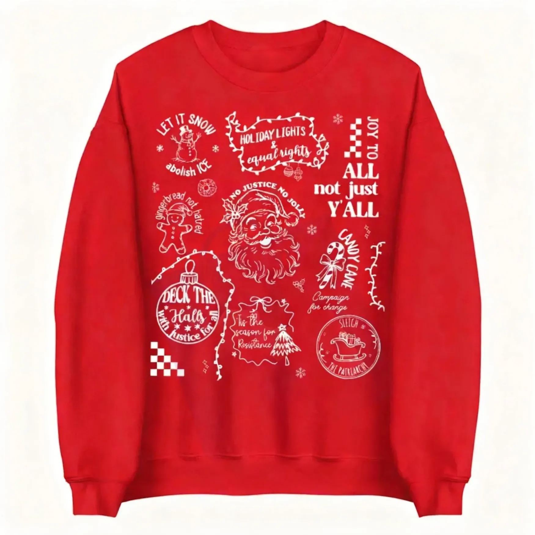 Doodle Santa Claus Liberal Values Sweatshirt