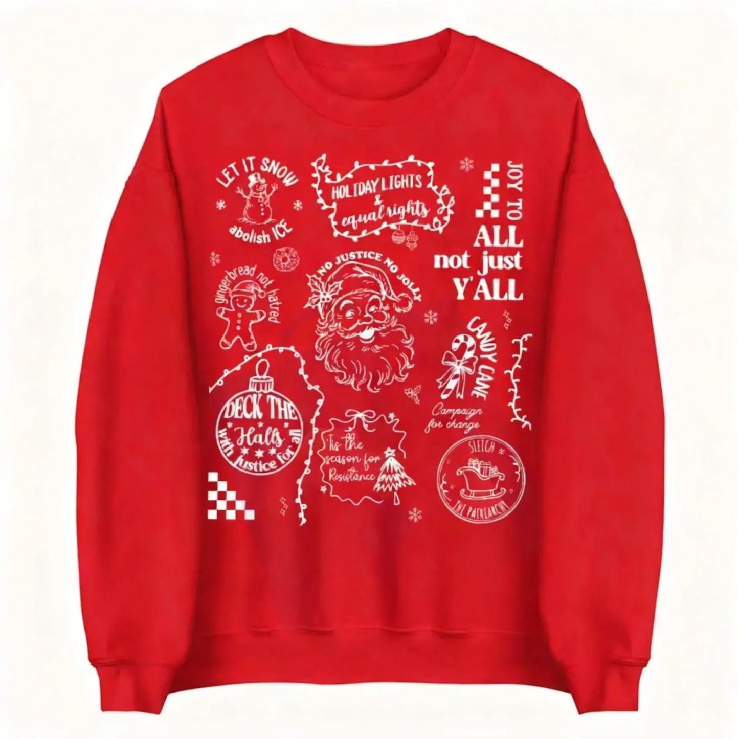 Doodle Santa Claus Liberal Values Sweatshirt