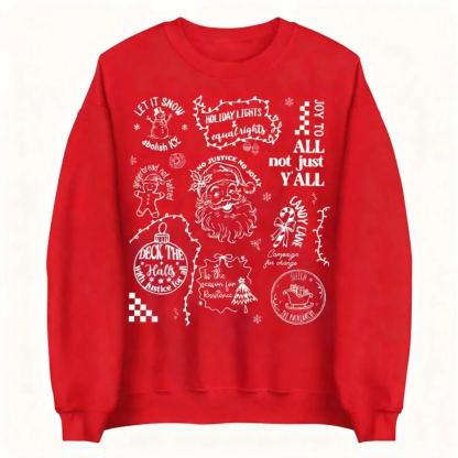 Doodle Santa Claus Liberal Values Sweatshirt