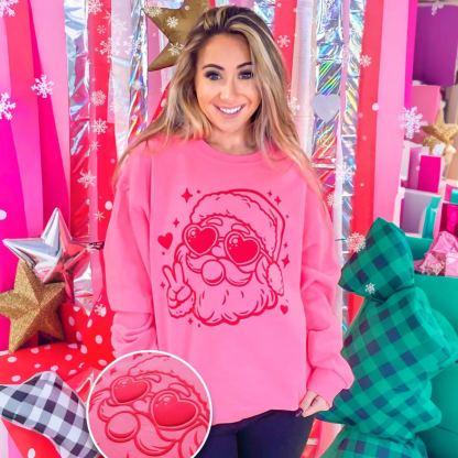 Magic Puff Bubble Gum Christmas Santa Graphic Sweatshirt