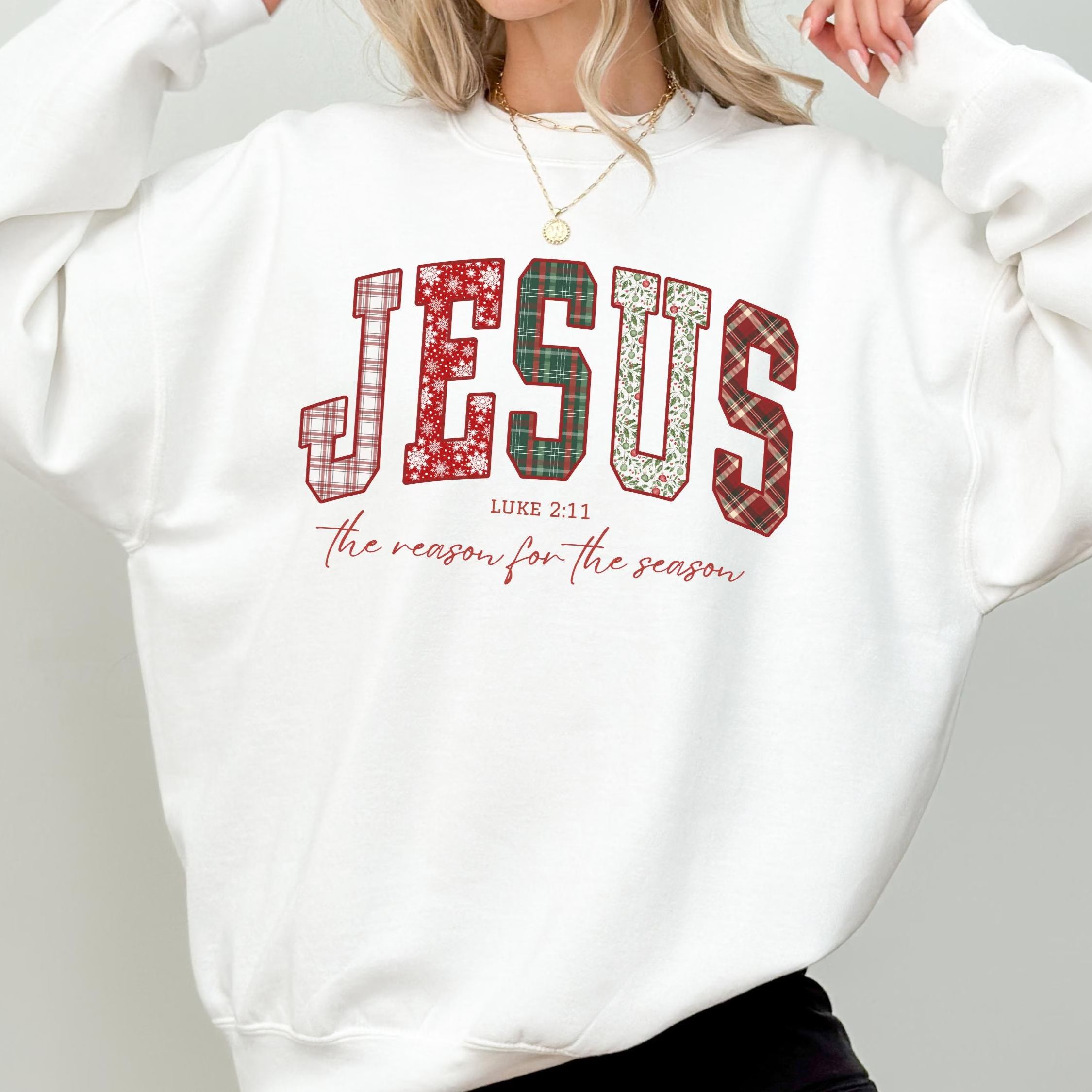 Christian Jesus Christmas Bible Verse Sweatshirt