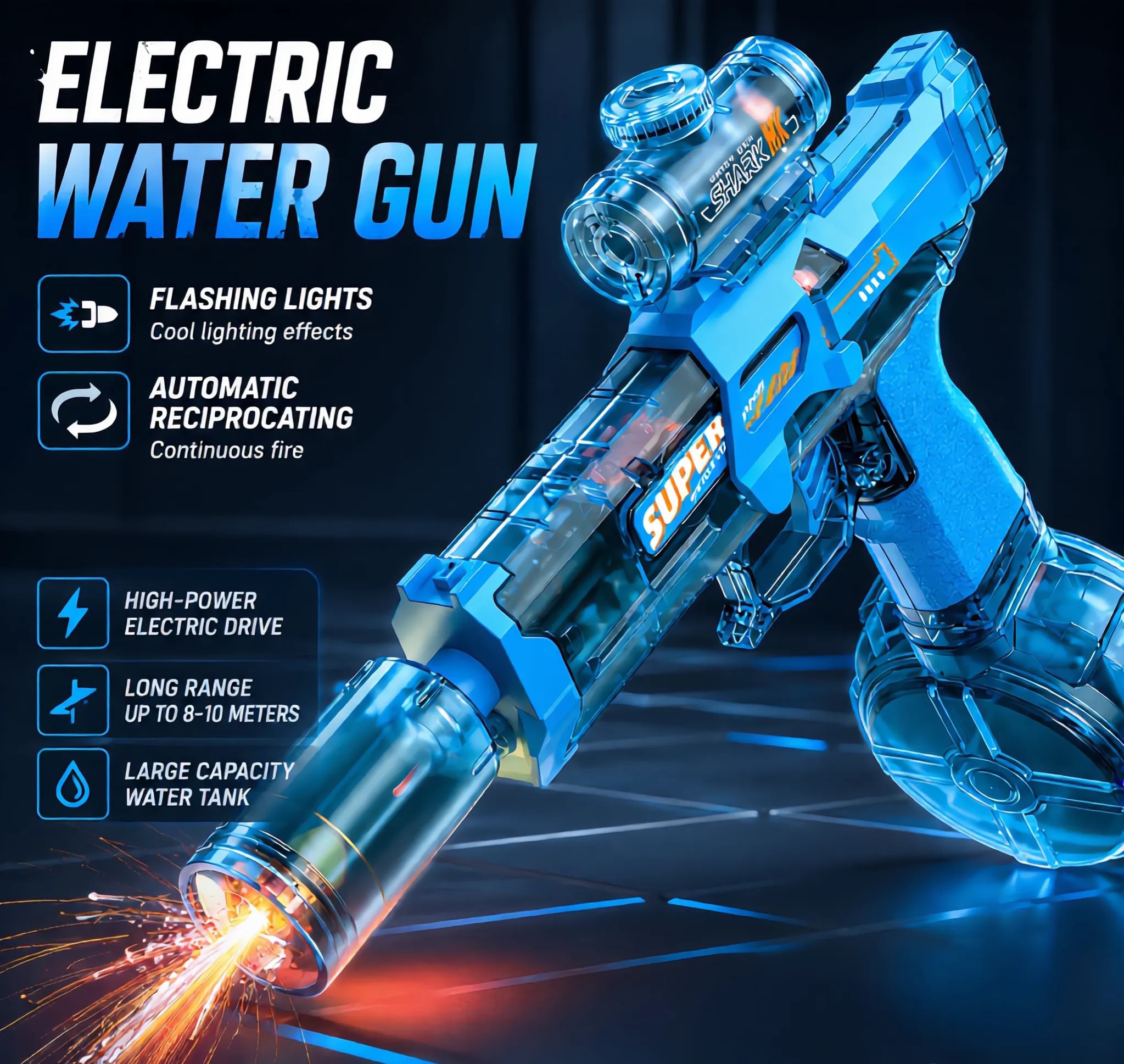 Latest electric desert water gun