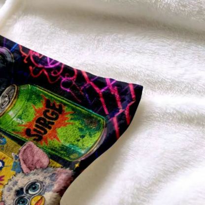 Retro Neon Pop Art Flannel Blanket 