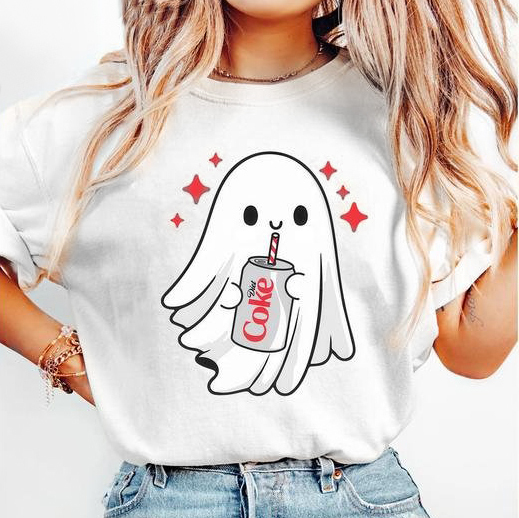 Spooky Ghost Halloween Tee - Funny Skeleton Shirt