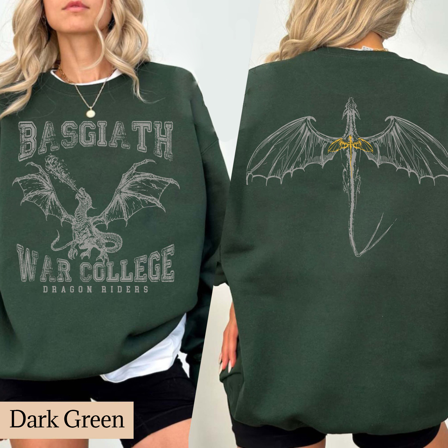 Fourth Wing Basgiath College Dragon Crewneck