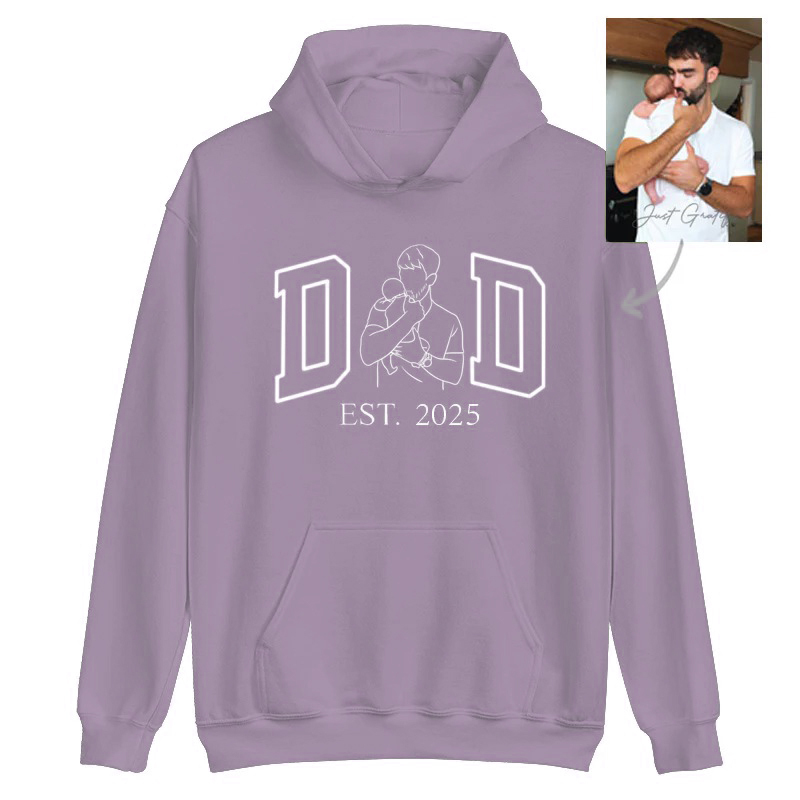 Personalized Photo Outline DAD Sweatshirt