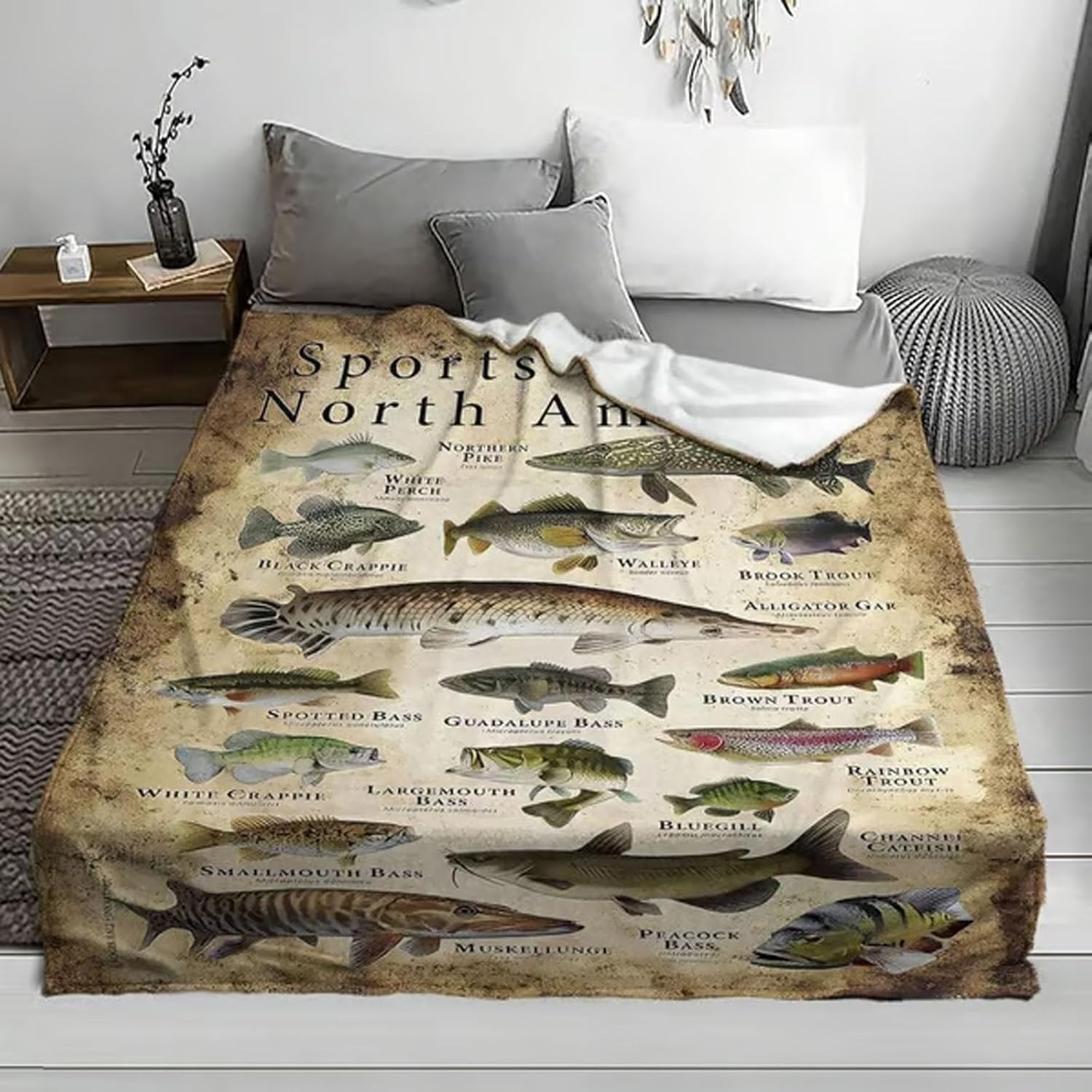 Sports Fish of North America Blanket