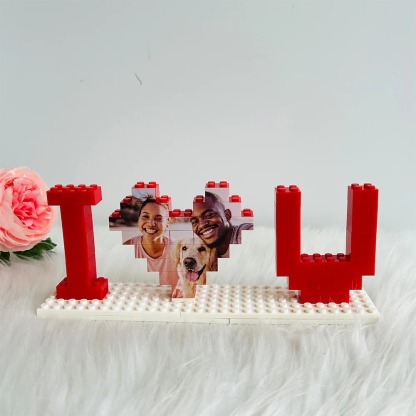 Personalized I Love You Brick Puzzles Gifts, Photo Block for Lovers