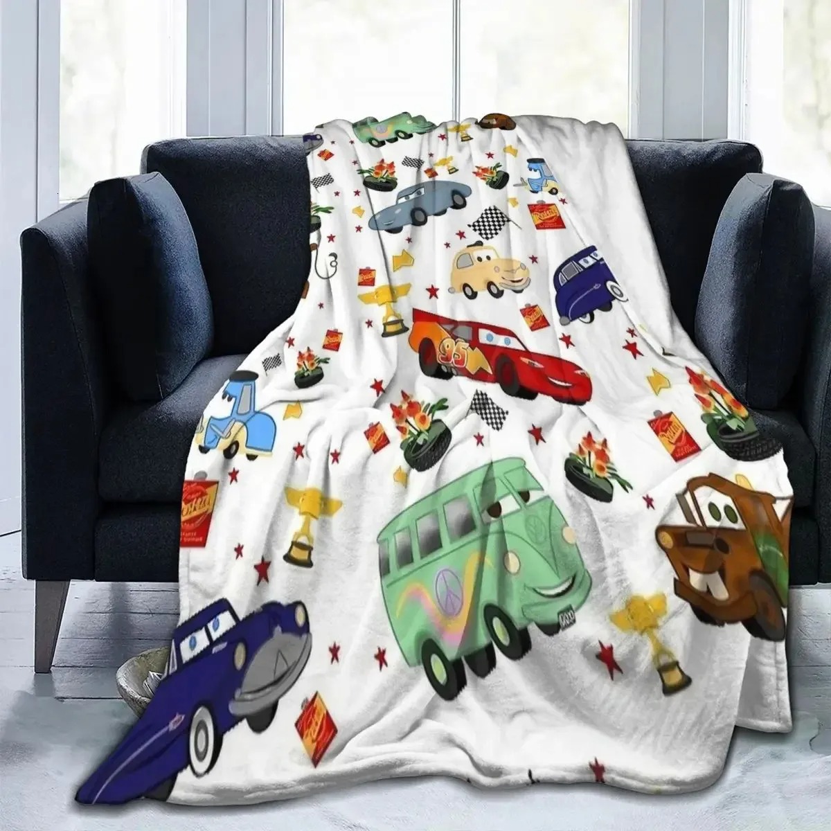 Cartoon Car Pattern Blanket
