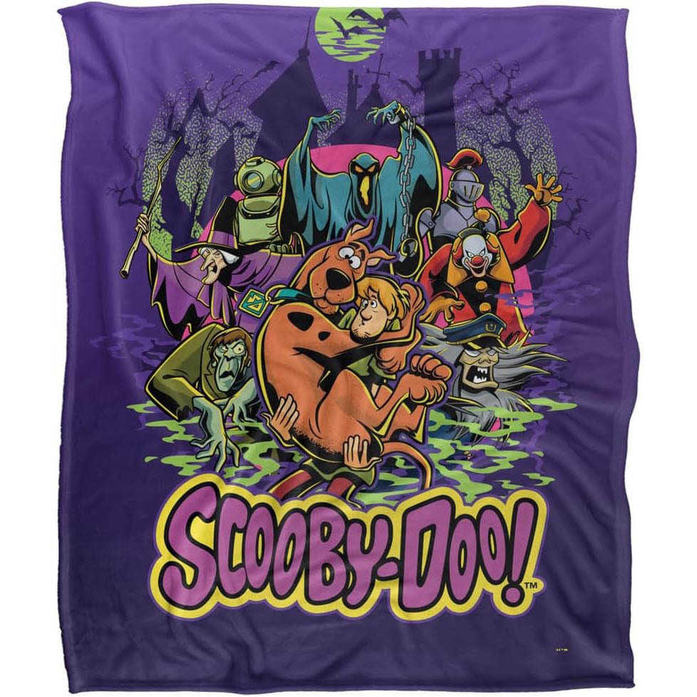 Scooby Doo Spooky Poster Scene Blanket