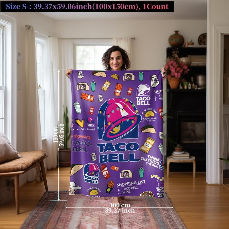 Taco Bell Themed Flannel Blanket