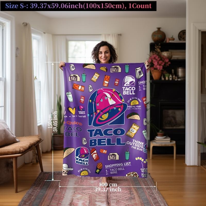 Taco Bell Themed Flannel Blanket