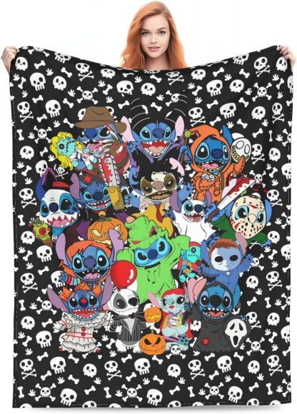 Halloween Cartoon Flannel Blanket