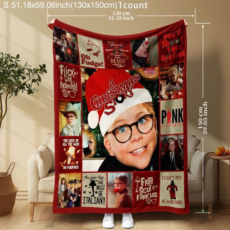 "A Christmas Story" Classic Movie Elements Blanket