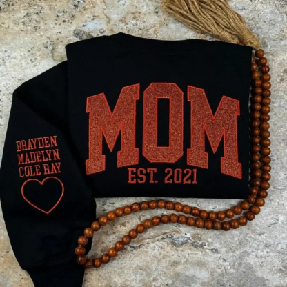 Personalized Glitter Mama Sweatshirt✨Hoodie