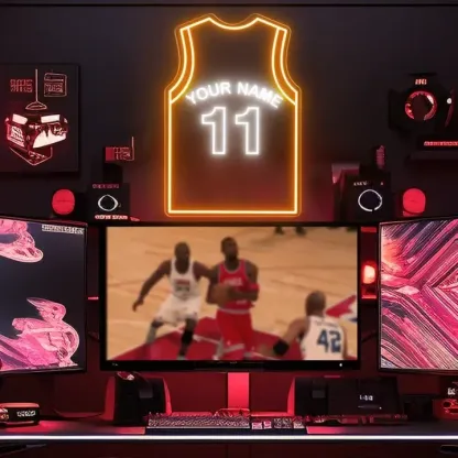 Customized Football/Soccer/Baseball/Basketball Jersey LED Neon Lights