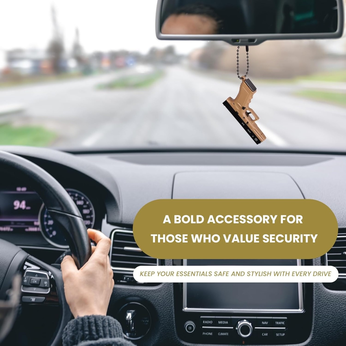 Mini Metal Pistol Keychain with Movable Parts