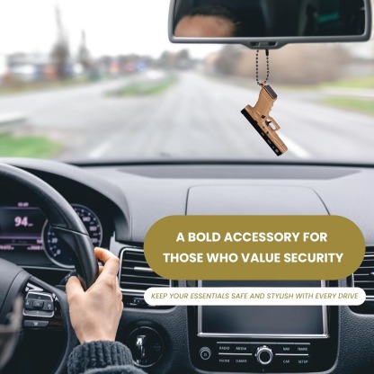 Mini Metal Pistol Keychain with Movable Parts