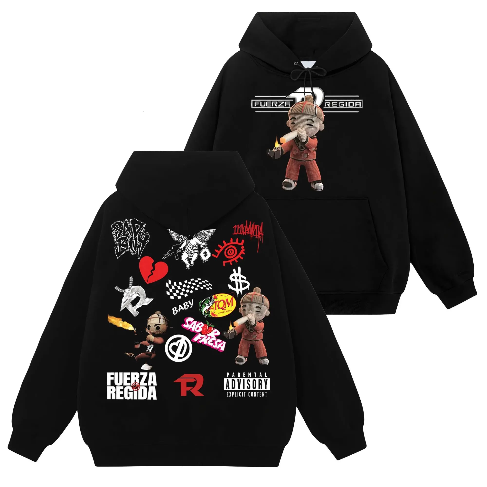Fuerza Regida Vintage Album Graphic T-Shirt Hoodie – Y2K Streetwear Style