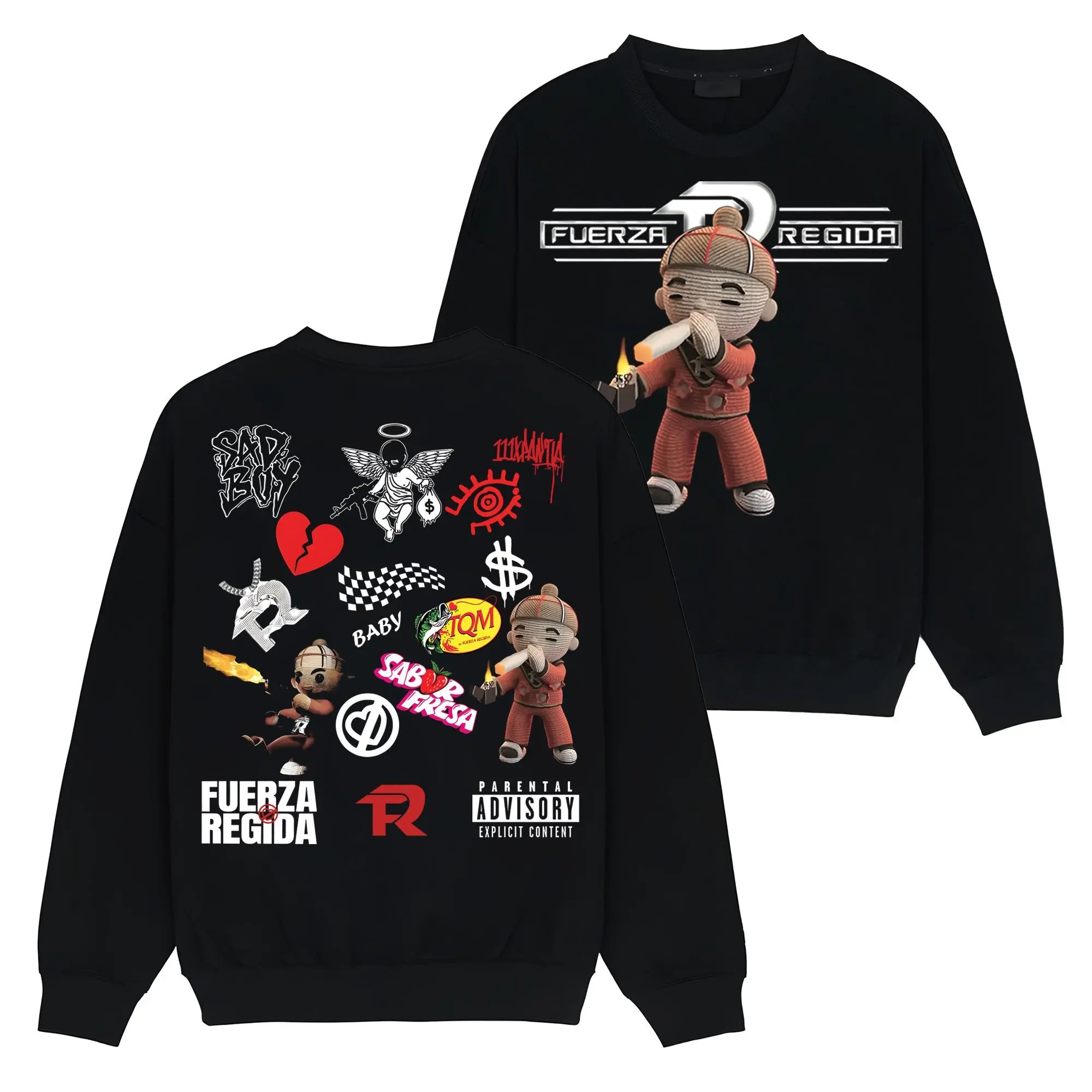 Fuerza Regida Vintage Album Graphic T-Shirt Hoodie – Y2K Streetwear Style